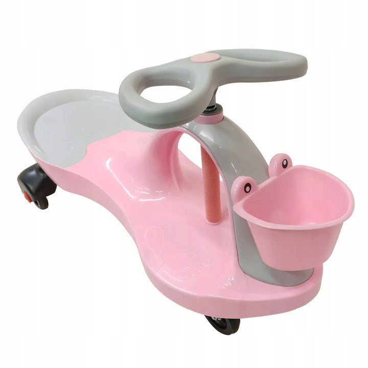 Masinuta pentru copii gravitationala, Zola, Swing car, directie 360°, cosulet, greutate maxima suportata 60 Kg, roz Masinuta pentru copii gravitationala, Zola, Swing car, directie 360°, cosulet, greutate maxima suportata 60 Kg, roz